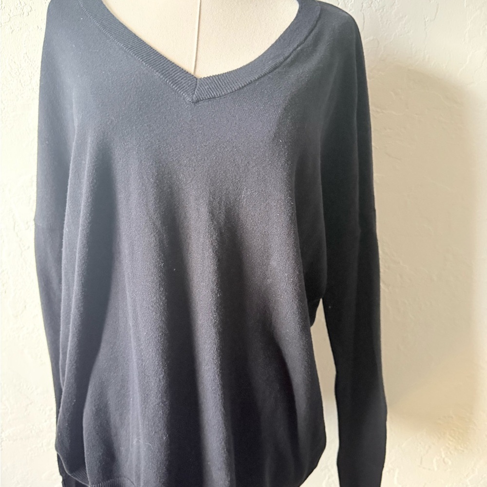 DG2 by Diane Gilman Black V-Neck Sweater